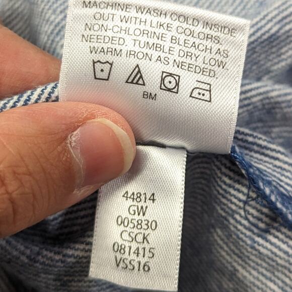 Hanna Andersson Skirt Girls Size 5 Blue Pinstripe Twirly Mini - Picture 6 of 6